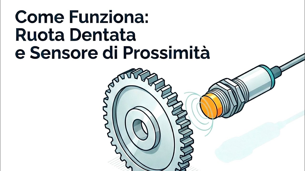 Come determinare il numero di giri mediante ruota dentata e sensore di prossimità 
