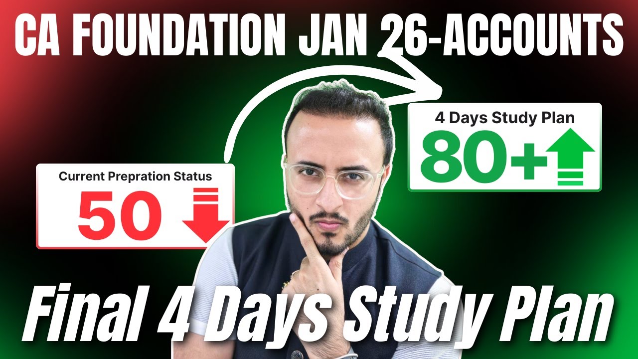 Day-wise Study Plan to score 80+! Finish Accounts Syllabus in 4 Days!