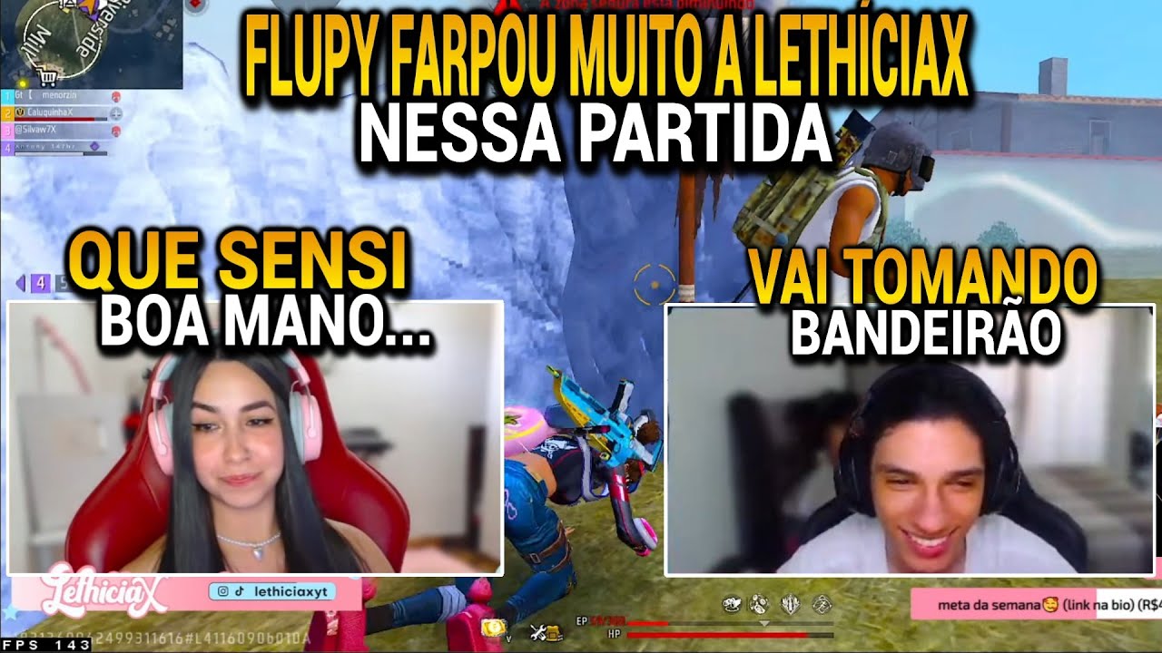 FLUPY FARPOU MUITO A LETHÍCIAX NESSA PARTIDA, ELA ELOGIOU A SENSI DELE, VEJA A TELA DOIS 2!!