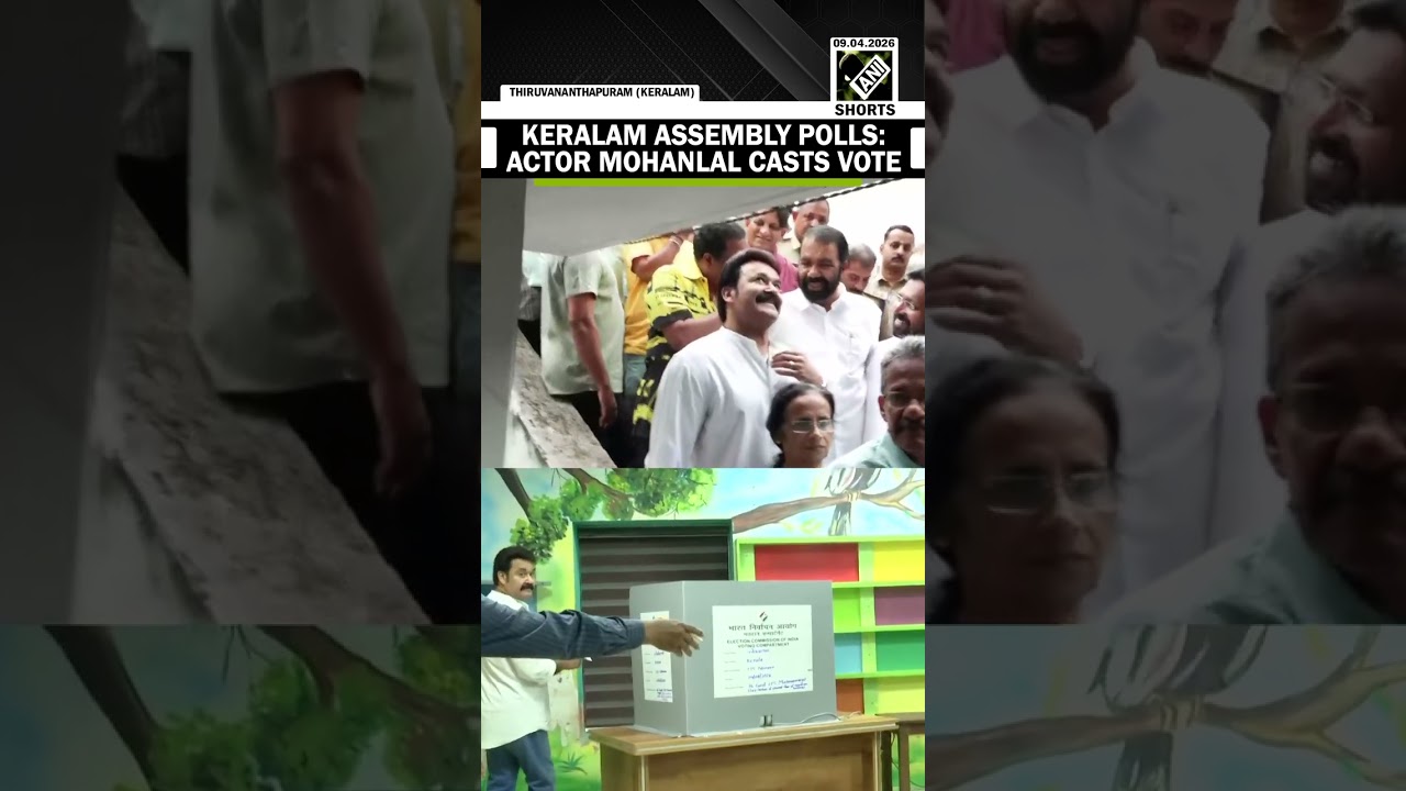 Keralam Assembly Polls 2026: Actor Mohanlal casts vote at a polling station in Thiruvananthapuram