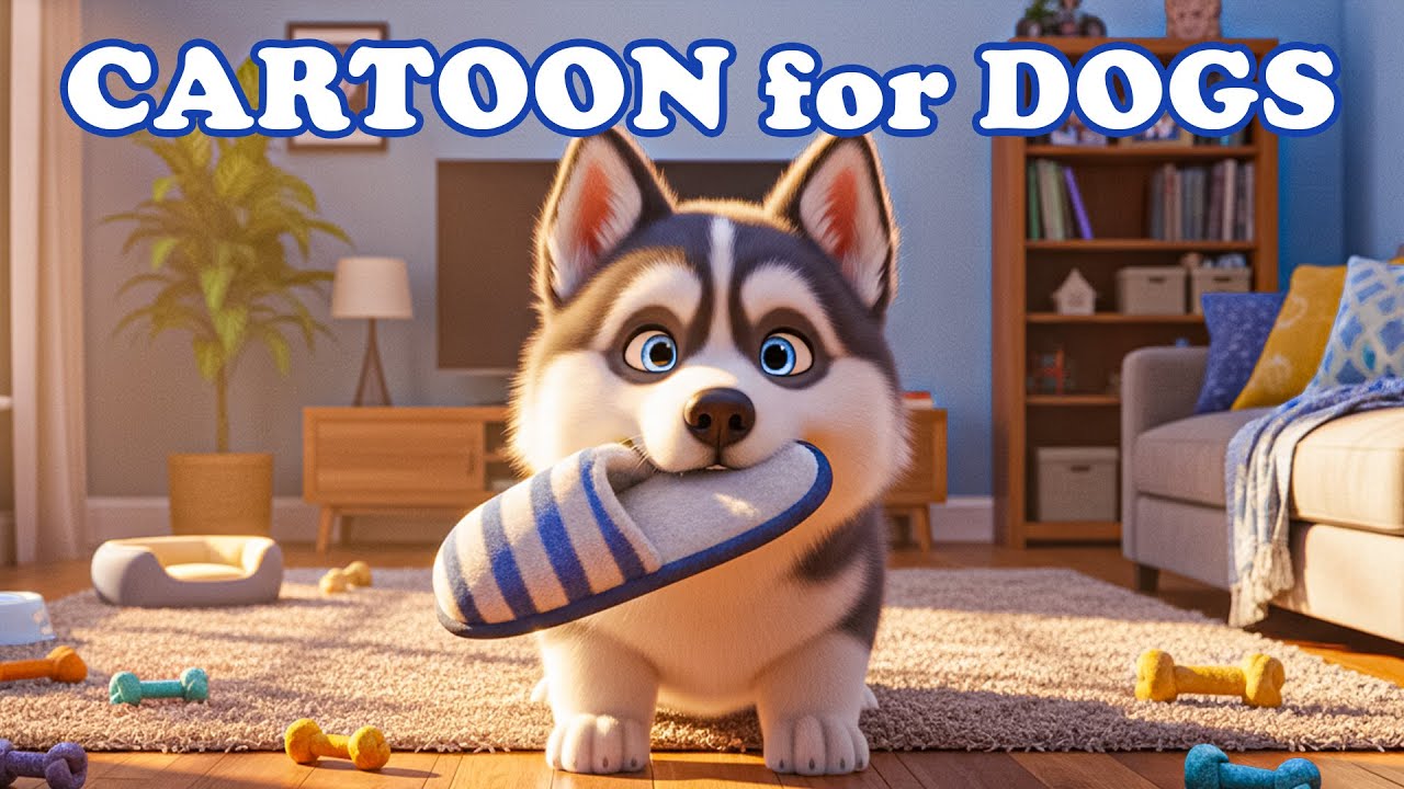 Dog Cartoon: All-Day Anti-Boredom Videos for Dogs to Watch When Home Alone 🐶 Dog TV & Relaxing Music