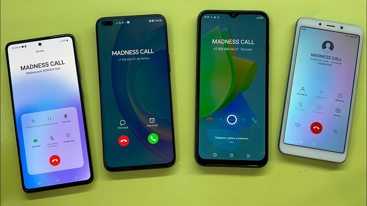 Incoming Call Honor 50Lite Vs TECNO POP 6Pro / Xiaomi Mi 6A and Samsung Galaxy A51 Outgoing Call