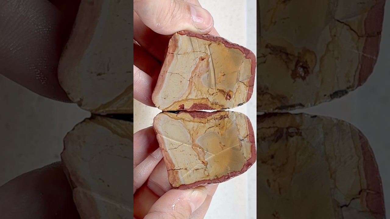 Rock Cut! Red Potato Rock Reveals Beautiful Landscape Jasper 🤩