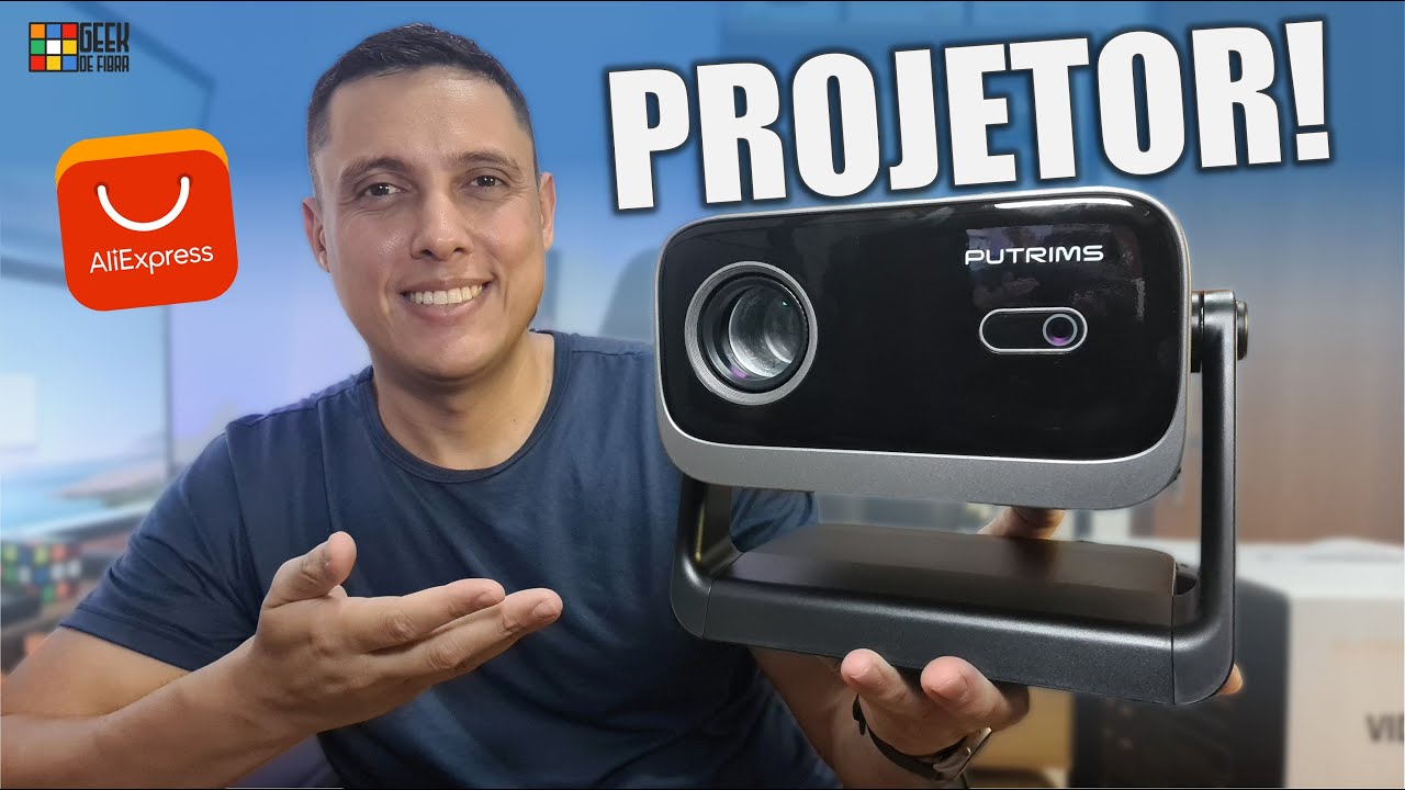 PROJETOR portátil  barato com estoque no Brasil #aliexpress #putrims #projetor
