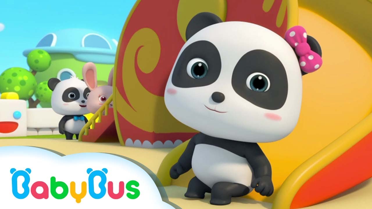 În siguranță pe tobogan 🛝 Învață cu ursuleții Kiki și Miki - Cântece pentru copii BabyBus