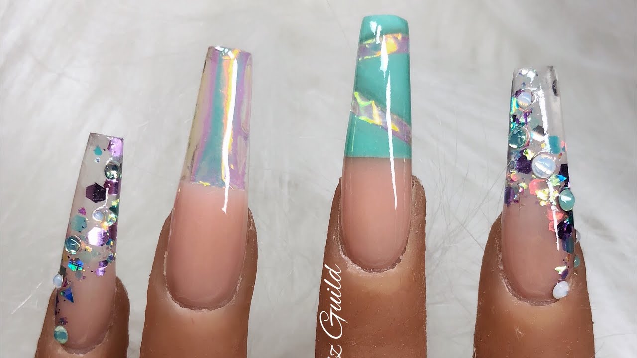 SUPER FIRE AND GLASS ACRYLIC NAILS | NOT POLISH
