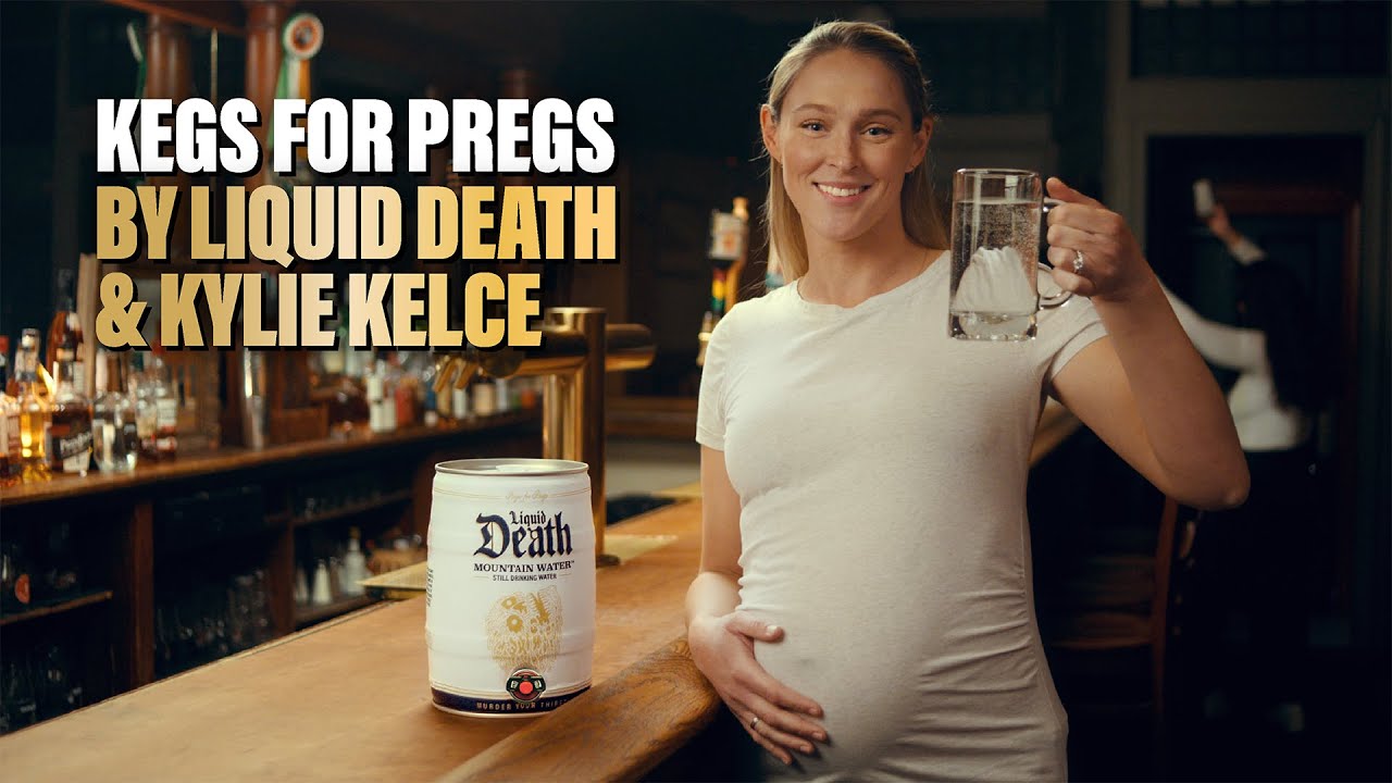 Kylie Kelce x Liquid Death: Kegs For Pregs