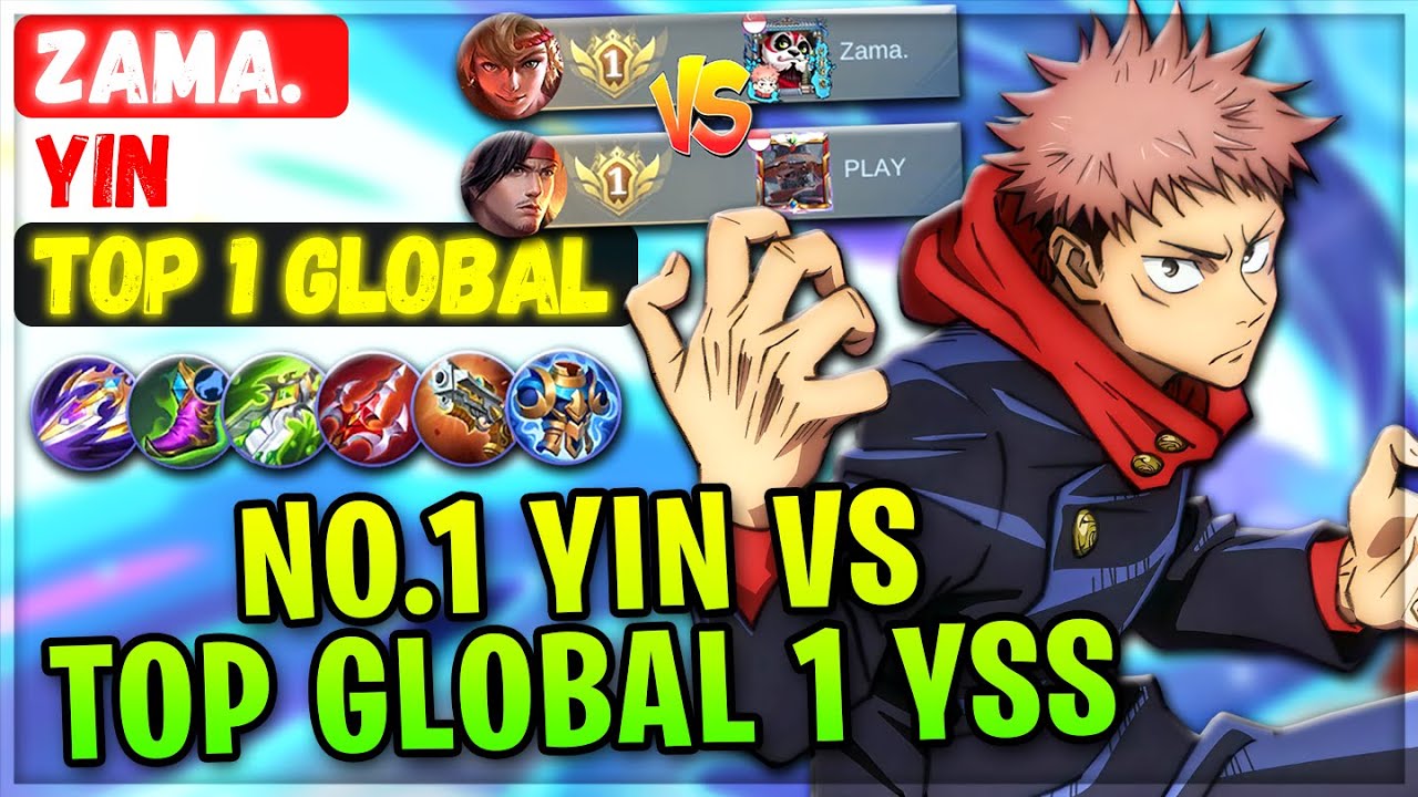 No.1 Yin VS Top Global 1 Yi Sun Shin [ Top 1 Global Yin ] Zama. - Mobile Legends Emblem And Build