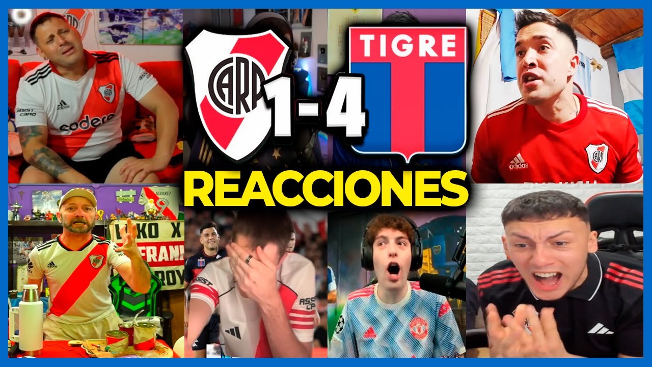 LAS MEJORES REACCIONES de GASHINAS a la DERROTA de RIVER en la LIGA ARGENTINA | RIVER 1-4 TIGRE 🏆