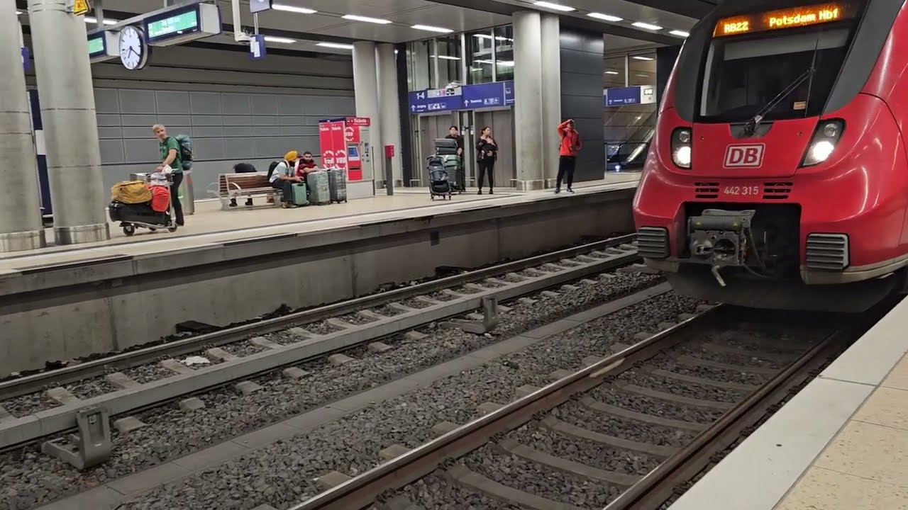 DB Class 442 - 4423154 arriving Berlin Airport Station on 12/09/25