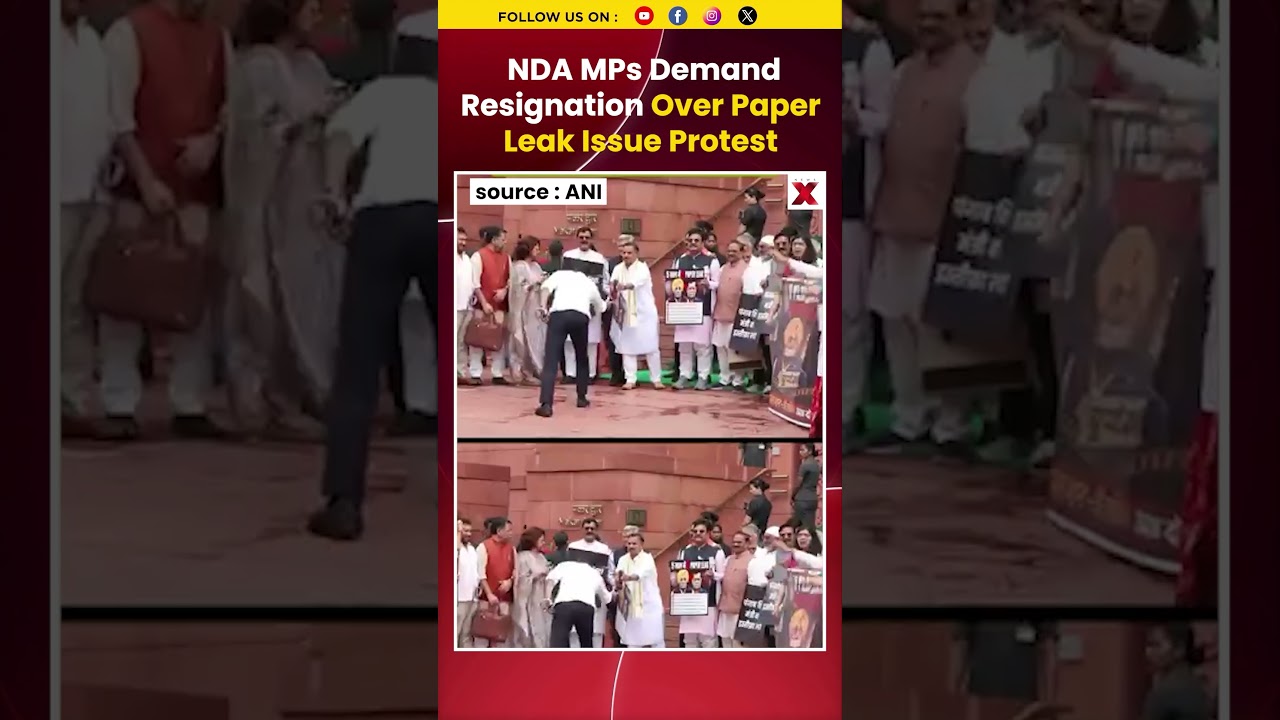 #watch | NDA MPs Raise 'Istifa Do' Slogans Against Punjab Edu Minister Harjot Bains #shorts