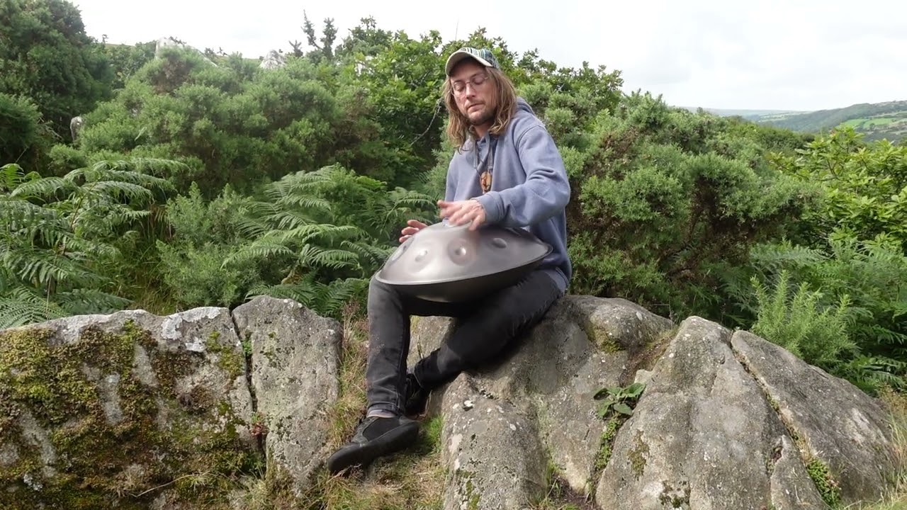 Handpan Joe above the clouds somewhere in Wales