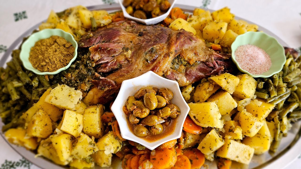 paletilla de cordero al horno con verduras muy fácil y se derrite en la boca