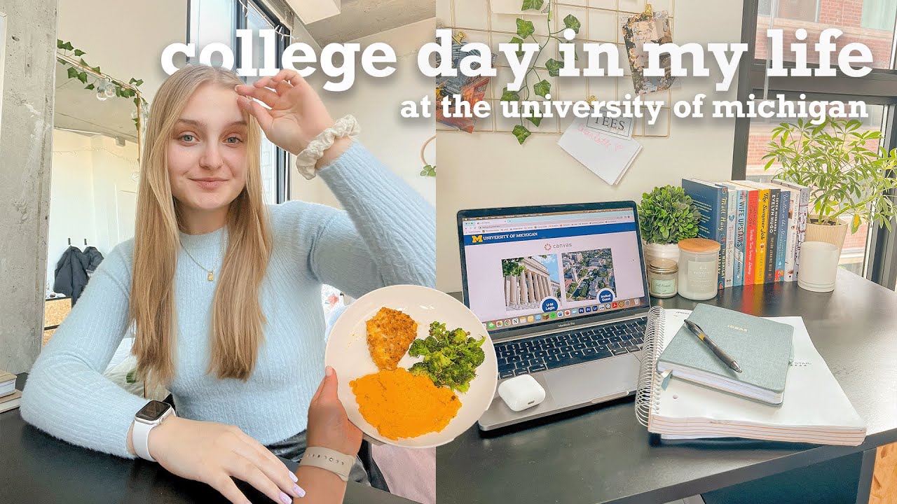 COLLEGE DAY IN MY LIFE 📚 Princess Polly haul, classes, homework, cooking | University of Michigan