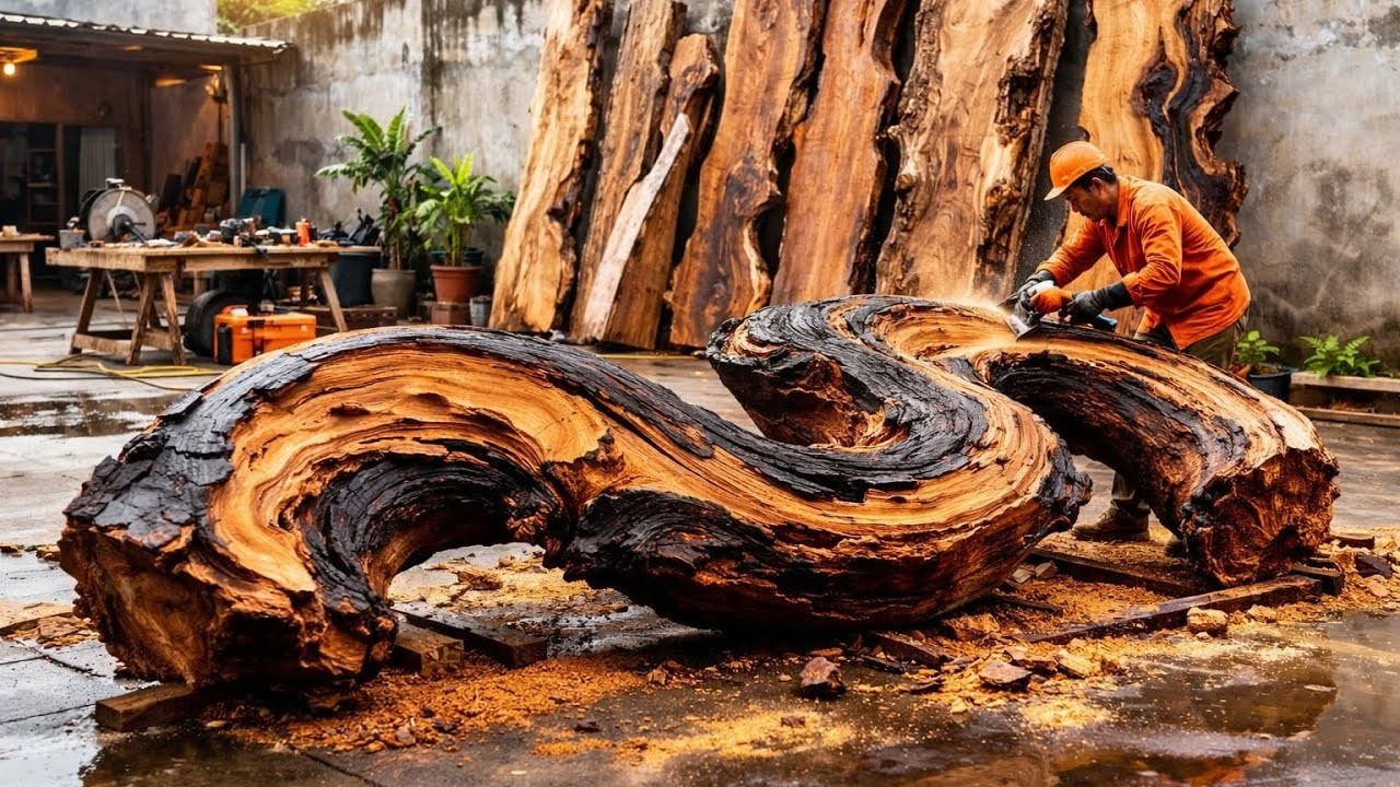 Look What He Did With That Strangely Bent Piece of Discarded Wood! Great Idea!