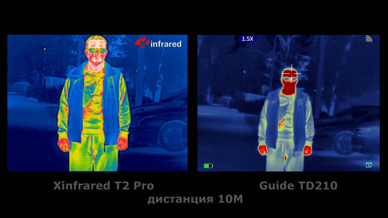 Сравнение Xinfrared T2 Pro с монокуляром Guide TD210