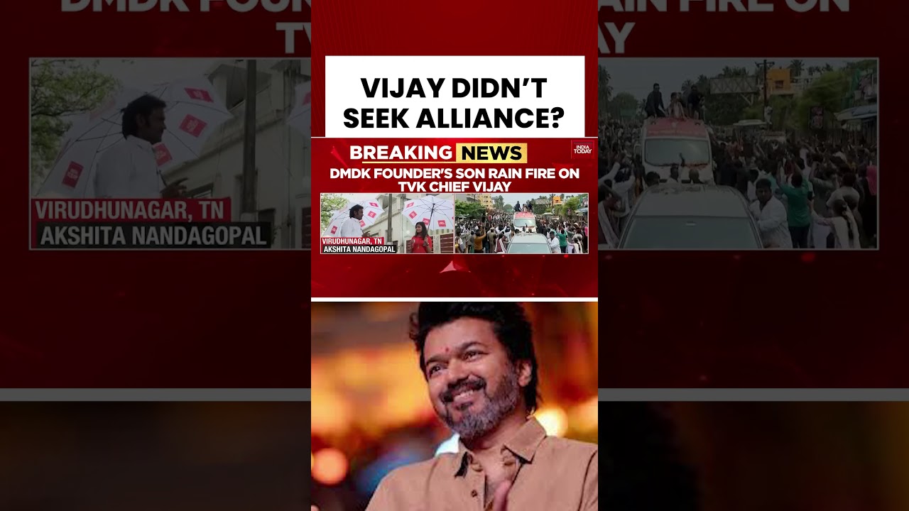 Столкновение DMDK и TVK: Виджая Прабхакаран нападает на актера Виджая #tamilnadu #election #vijay