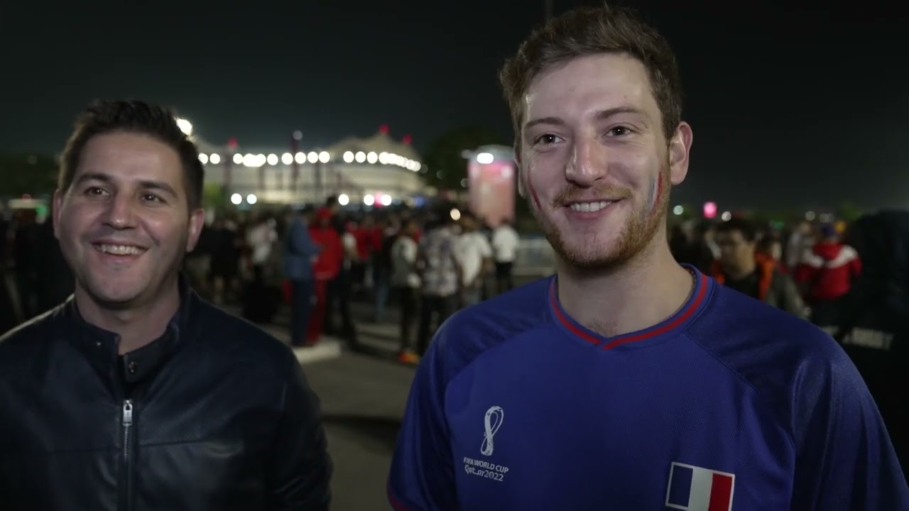 Morocco and France fans look ahead to their World Cup semi-final