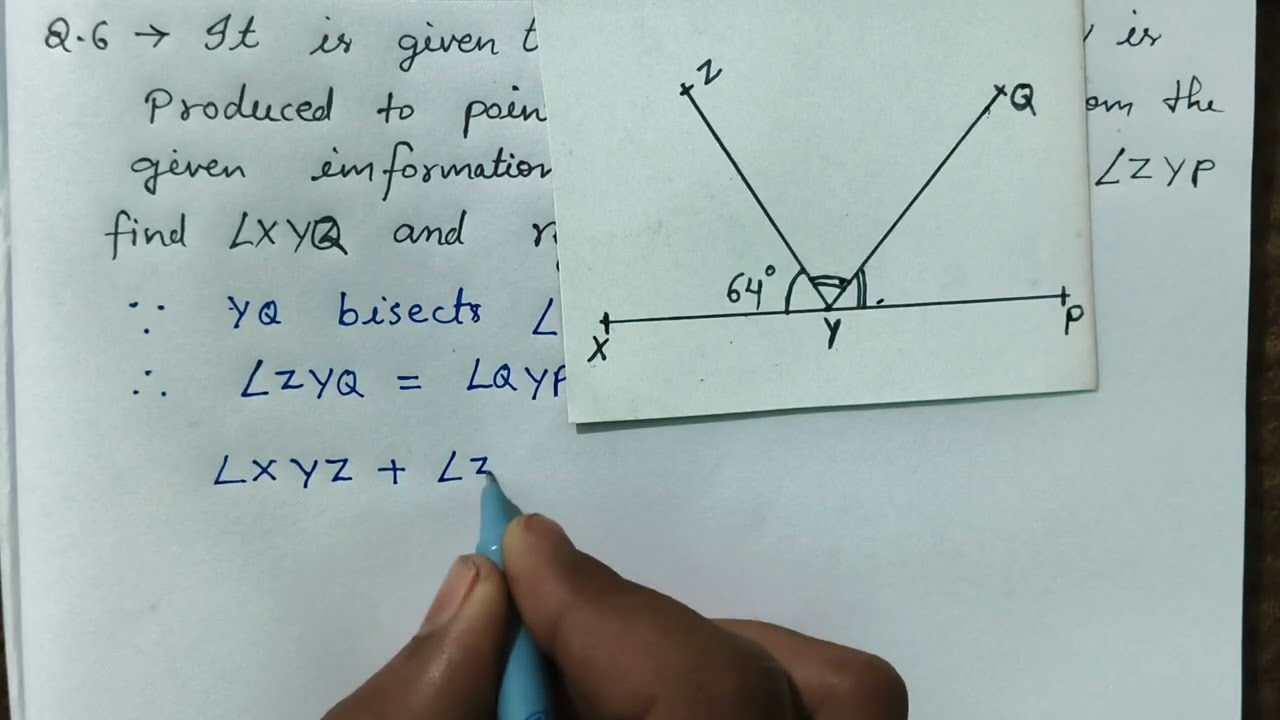 Class 9th NCERT Math chapter 6.1 Q.6 solution. explanation in hindi✍️✍️✍️