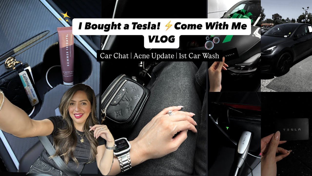 My New Tesla: First Look Inside & Surprise Car Wash
