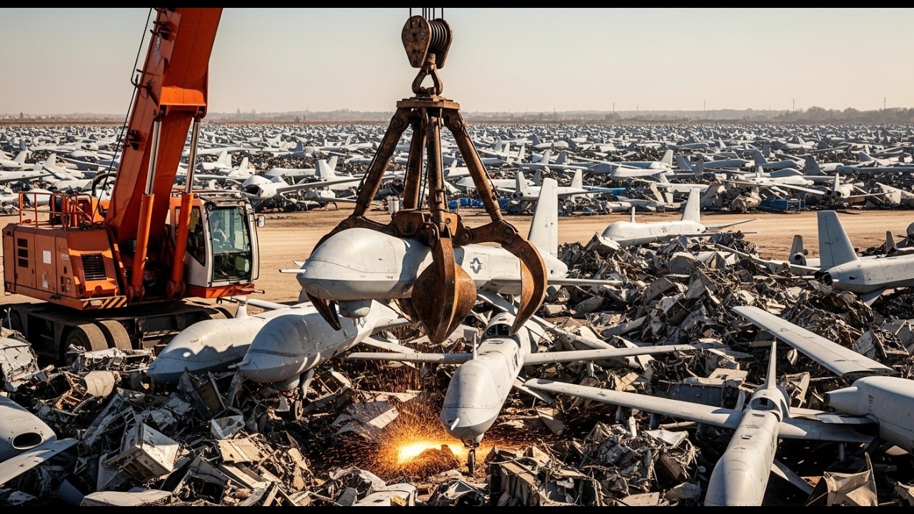 Inside the Mega Recycling of American General Atomics MQ-9 Reaper Drones