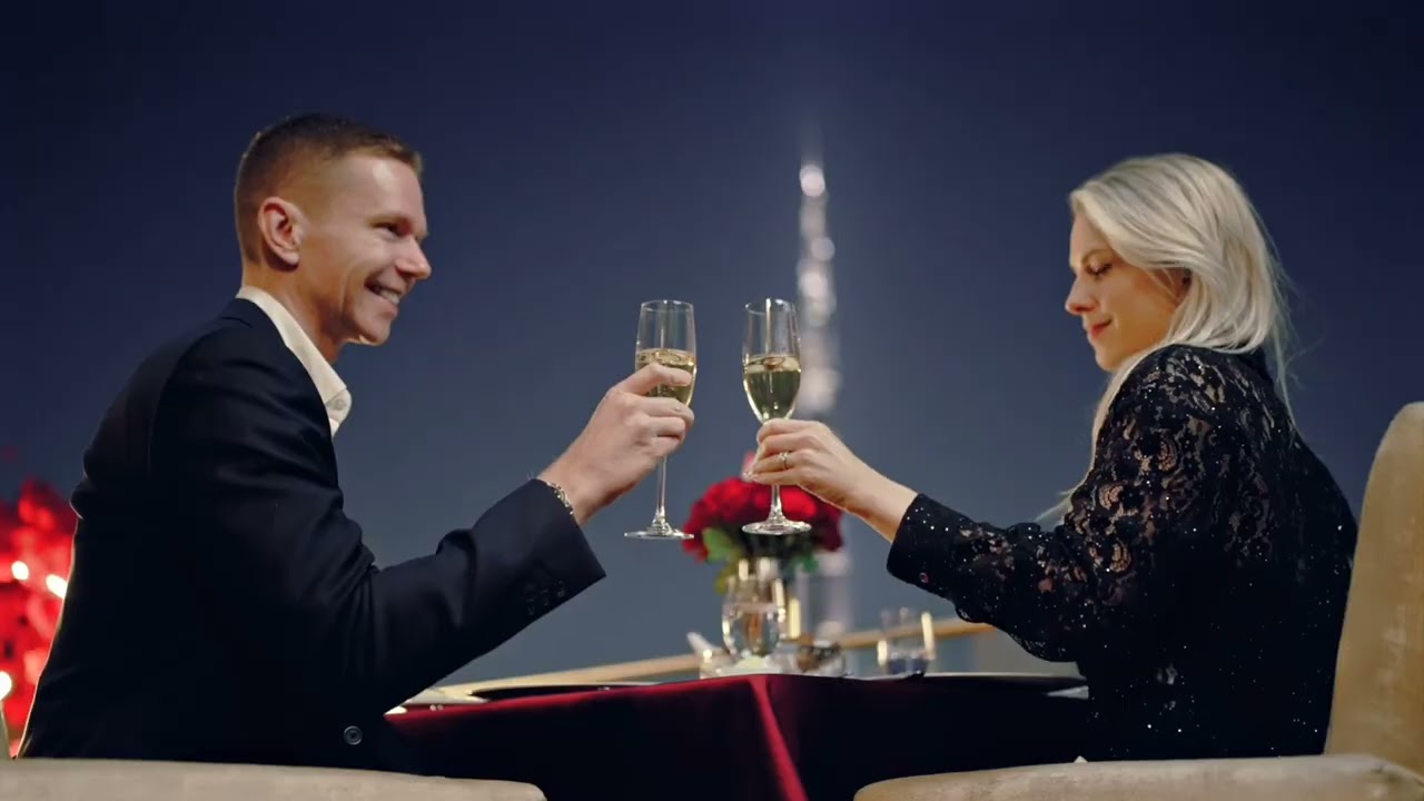 Private Rooftop Proposal in Dubai 💍 Romantic Red Theme & Iconic Burj Khalifa View ✨