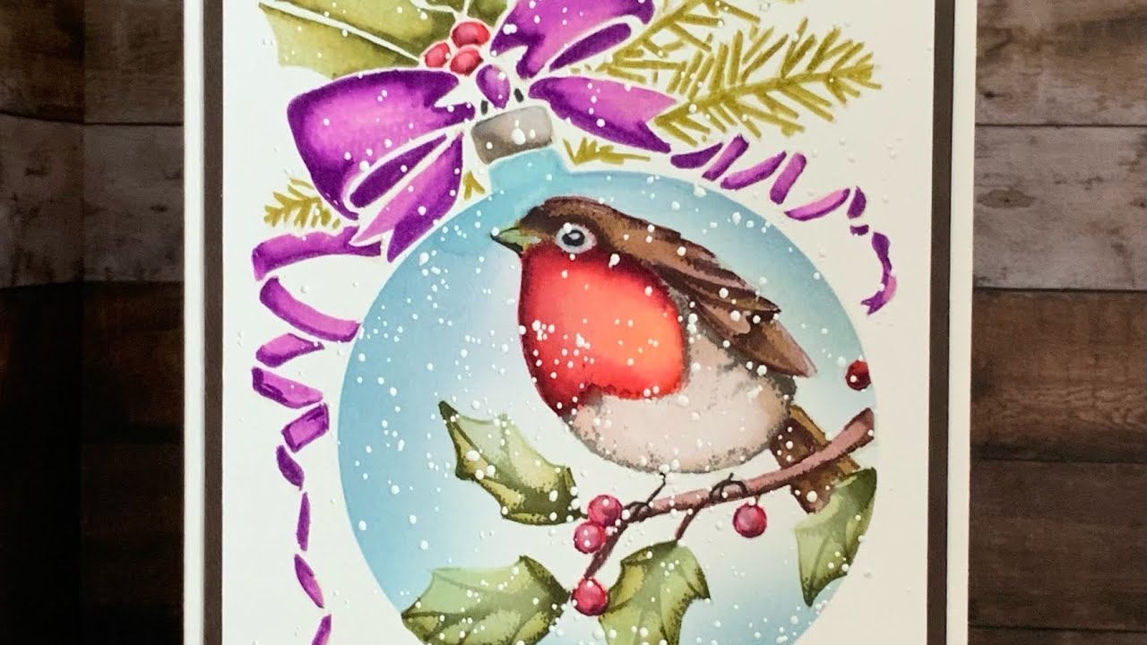 Sweet Poppy Christmas bauble,  put a scene in it excluding the snowflakes.  Video #54