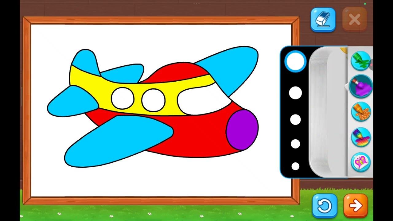 “Coloring an Aeroplane ✈️☁️ | Learn Colors for Kids | Tiny Color Tales”