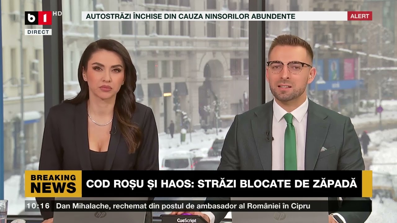 RECOMANDĂRI PENTRU POPULAȚIE. CODUL PORTOCALIU SE EXTINDE PÂNĂ MÂINE DIMINEAȚĂ_Știri B1TV