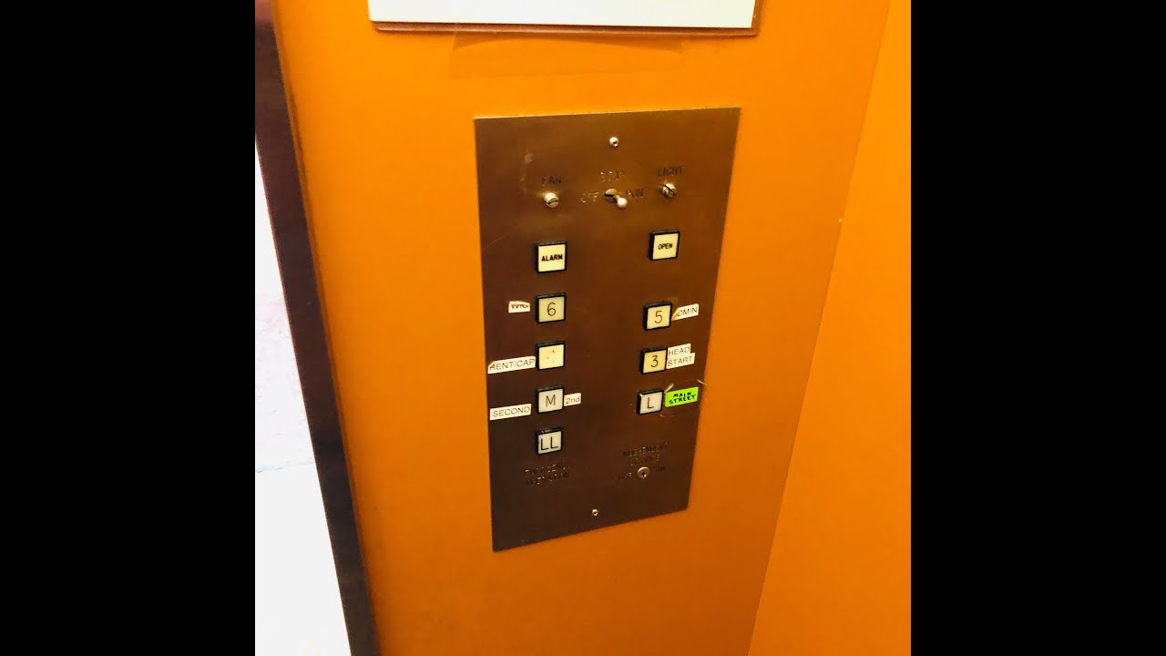 Vintage Montgomery SPM traction elevator - The Landmark - Johnstown, PA