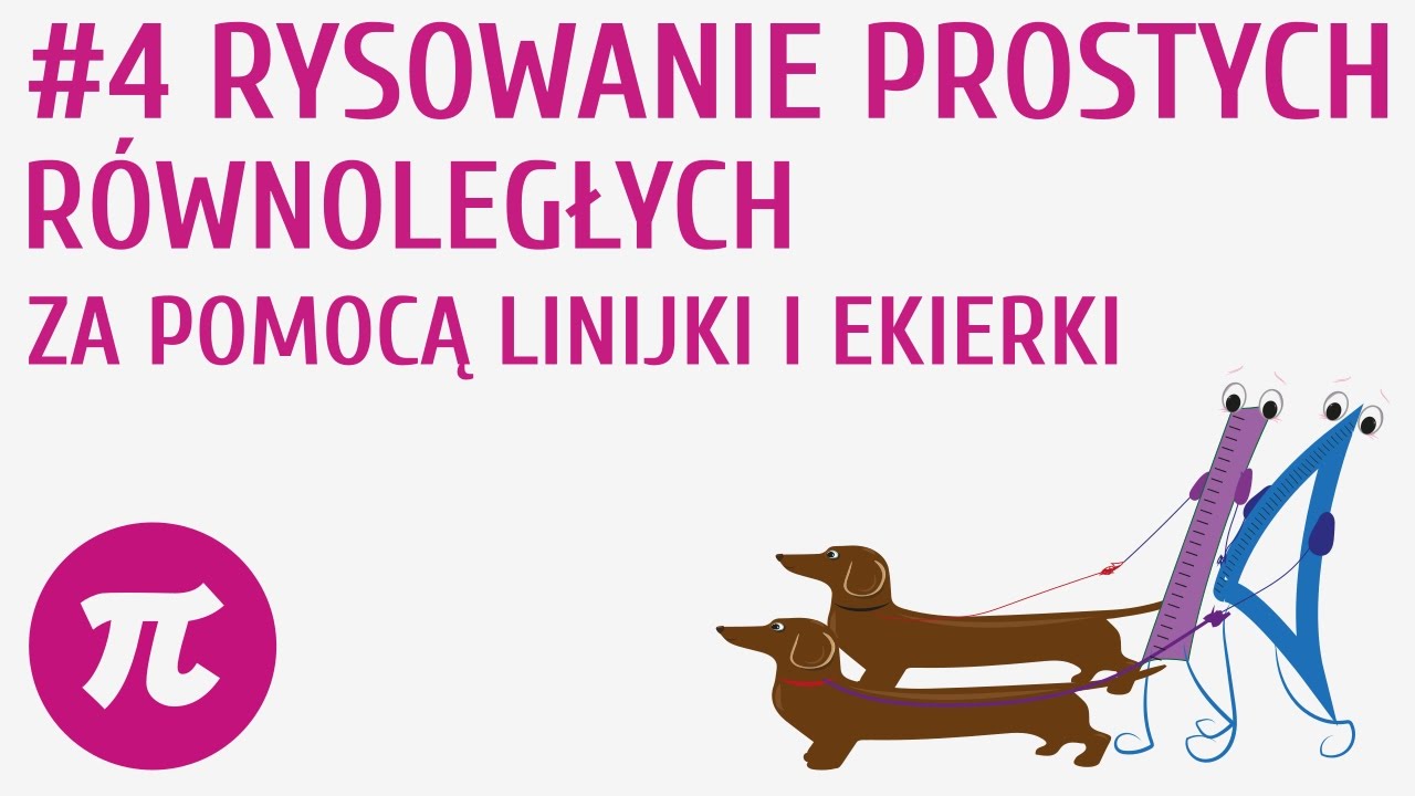 Rysowanie prostych r&oacute;wnoległych za pomocą linijki i ekierki #4 [ Proste i odcinki ]