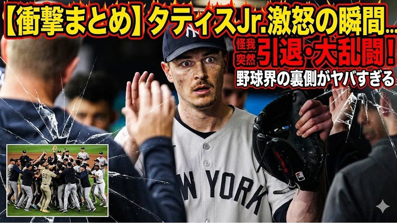 【衝撃まとめ】タティスJr.激怒の瞬間…怪我・突然の引退・大乱闘！野球界の裏側がヤバすぎる