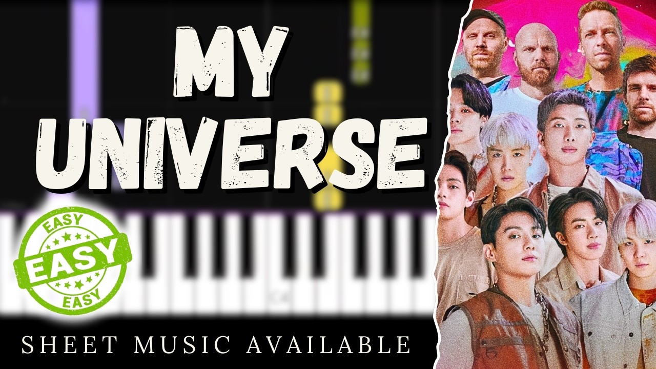 Coldplay ft. BTS - My Universe (Easy Piano Tutorial)