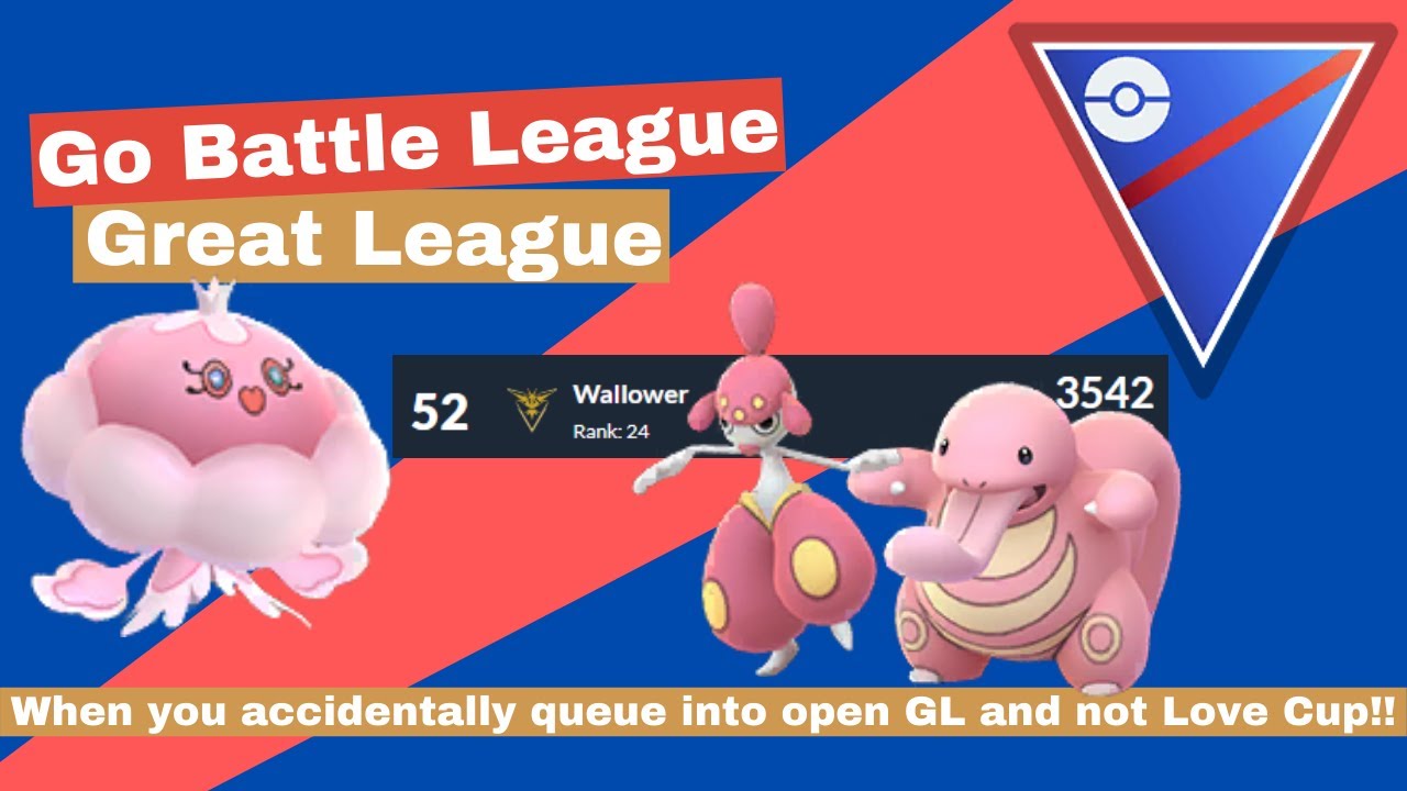 GO Battle League - Hitting 52nd on the Leaderboard at 3542 with an ALL PINK team feat. Jellicent!!