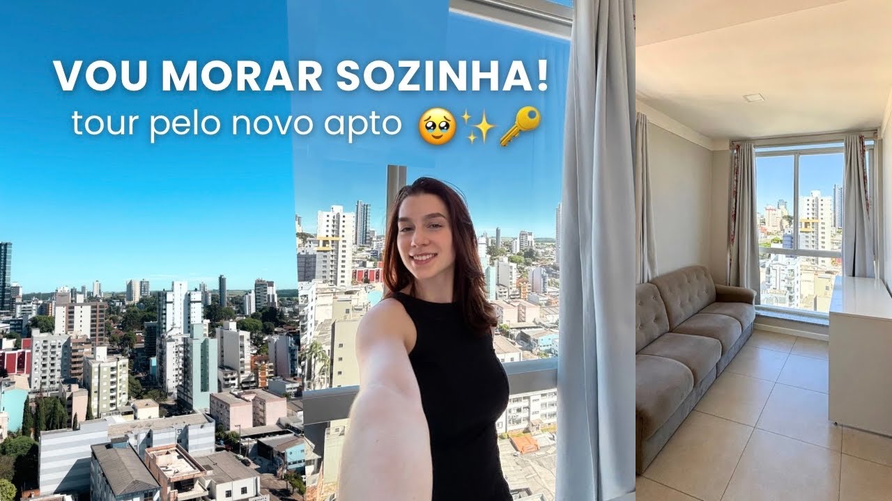 VOU MORAR SOZINHA! tour no apê novo 🔑✨| diário de mudança #01 