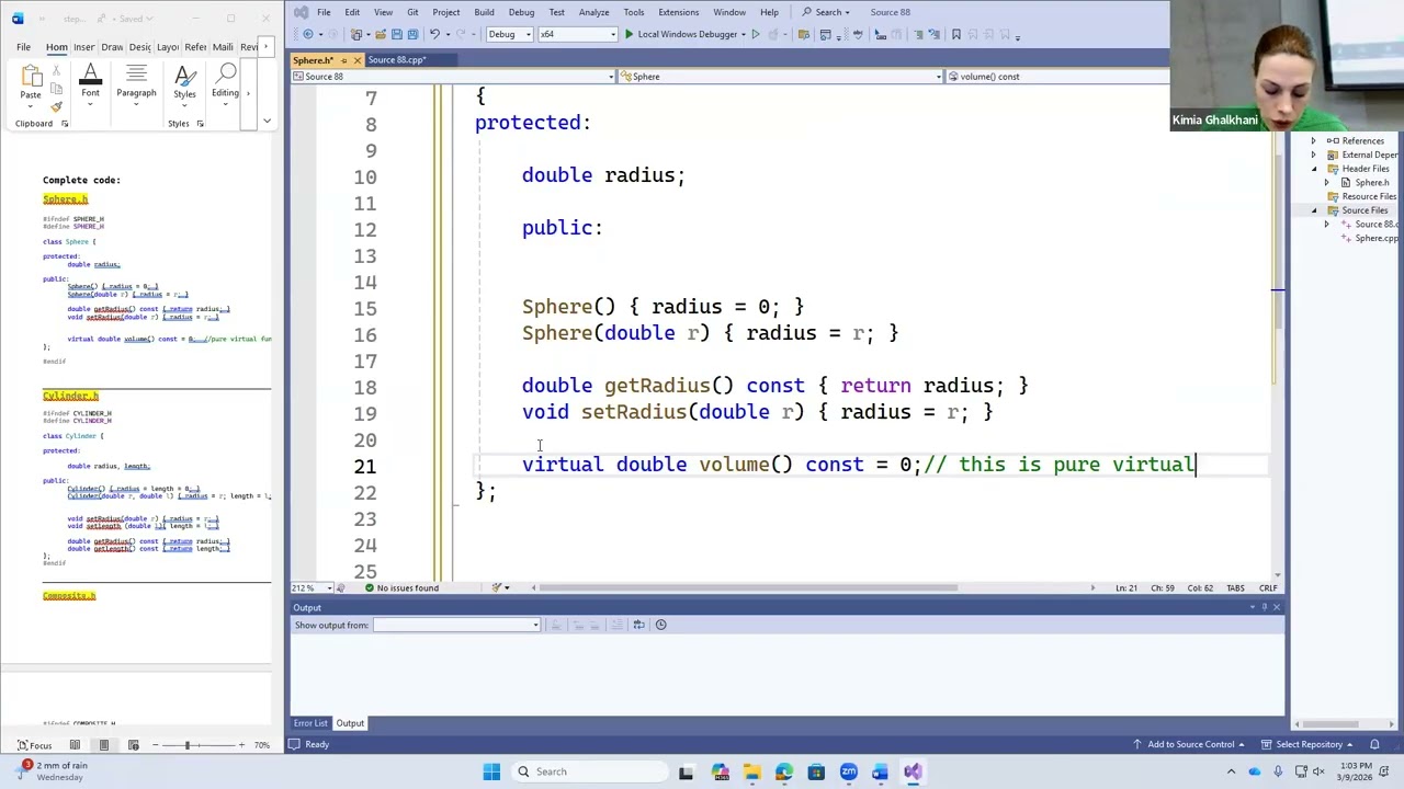 7.  Pure Virtual Functions-Abstract Base Classes- Multiple Inheritance