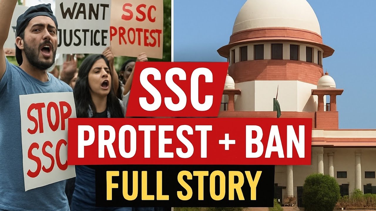 SSC Protest 2025 Full Story | SSC Exam Glitches, PYQ Ban & Supreme Court Case Explained