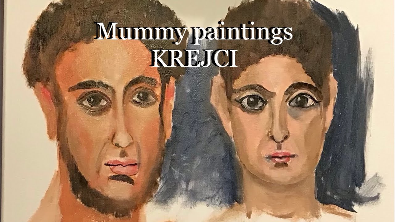 Krejci Artist is live! Mummy paintings practice #portraits #mummy #krejci