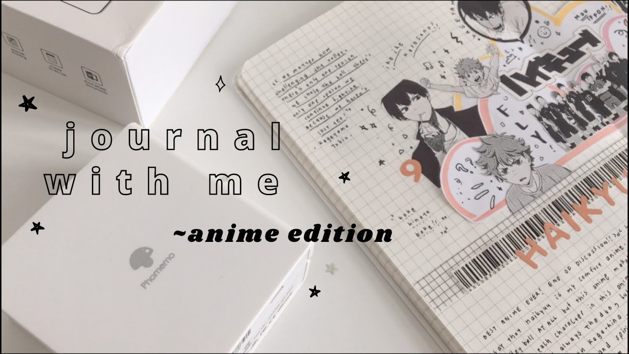 journal with me anime edition ft. PHOMEMO Mini Printer