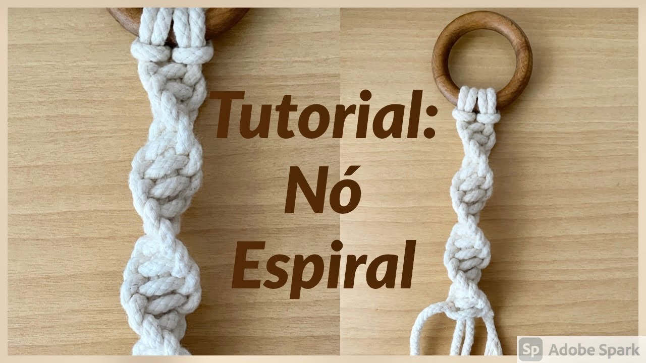 Tutorial nó básico:  Nó Espiral do Macramé #noespiral (nó DNA) #macrame #macrametutorial DNA