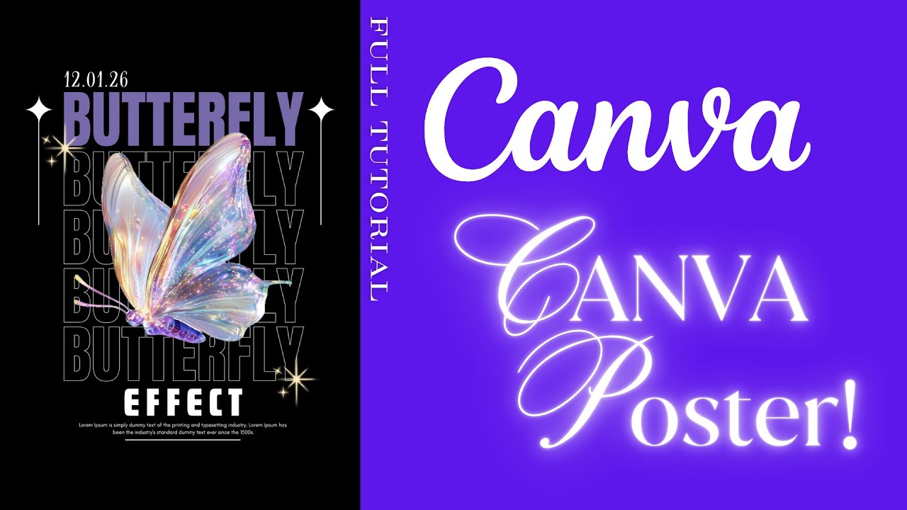 Aesthetic and Minimal Easy Poster Design in Canva #canva