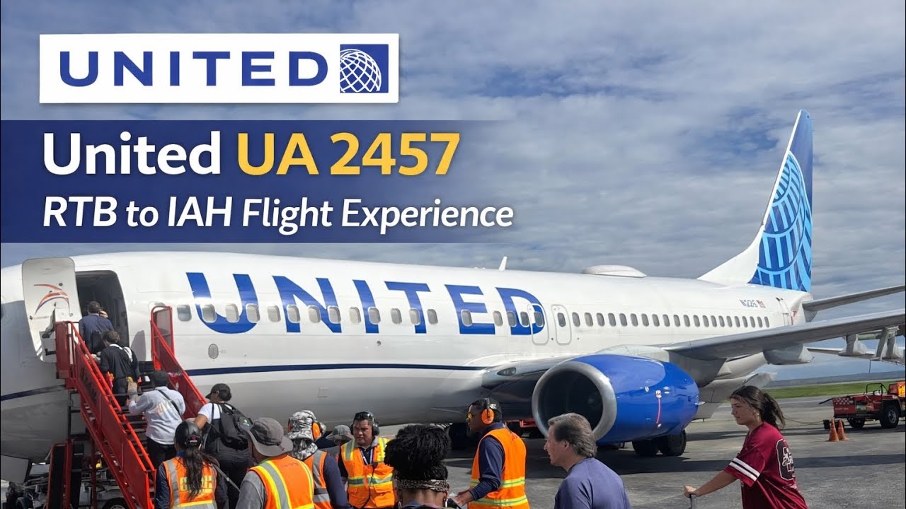 United UA2457 RTB to IAH flight experience ￼