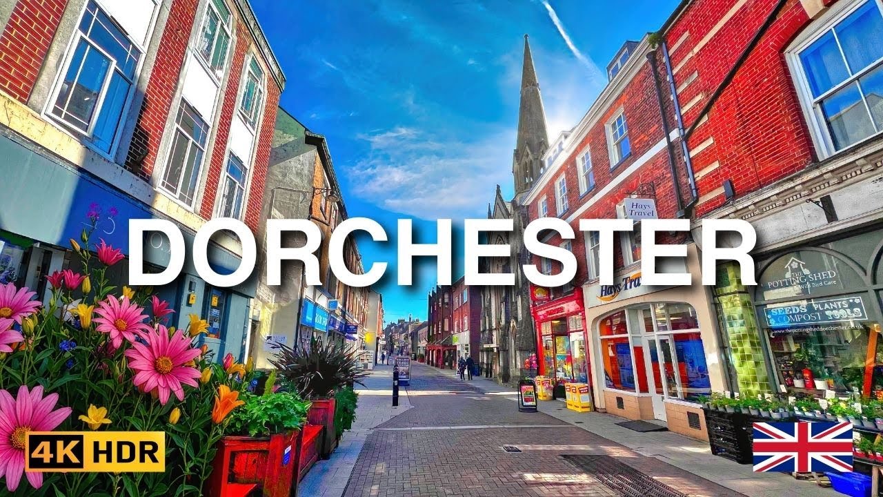 Dorchester Dorset Walking Tour in 4K HDR | Discovering the History of England’s Roman Town in 2024
