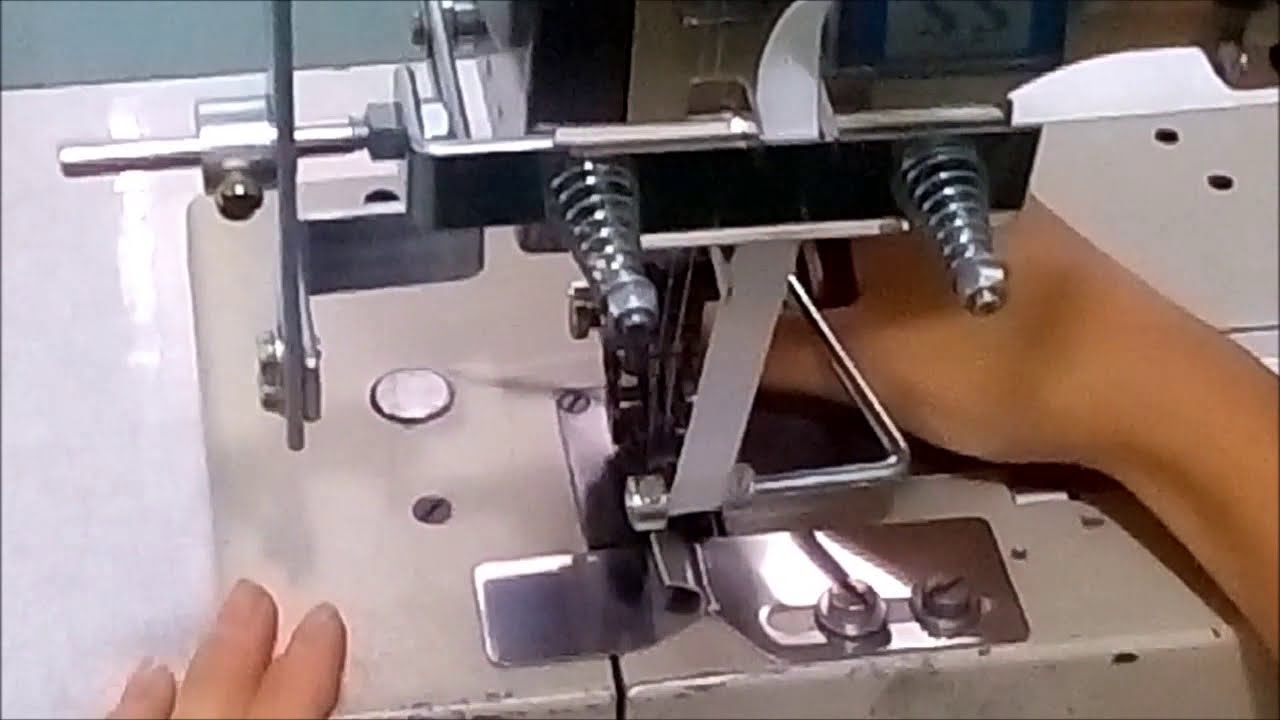 Aparelho para elástico por cima na GALONEIRA (Suporte 3 em 1 com dobrador e guia de tecido)