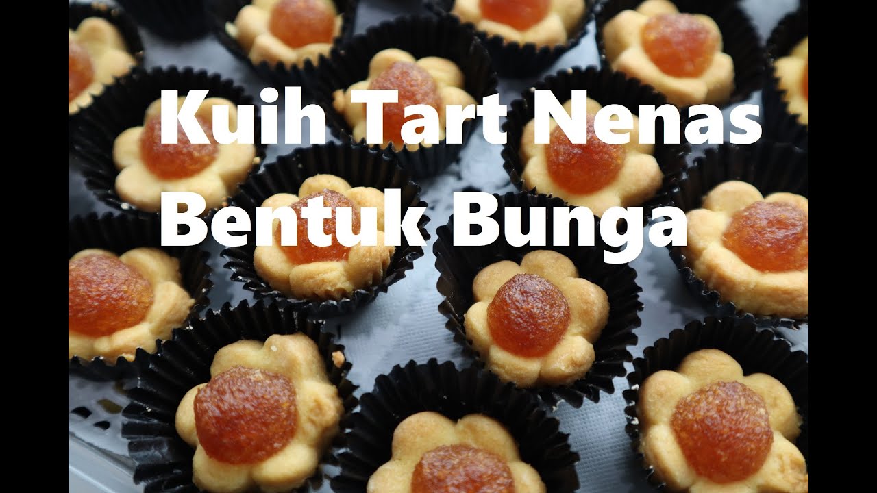 Resepi Kuih Tart Nenas Bentuk Bunga yang CUTE