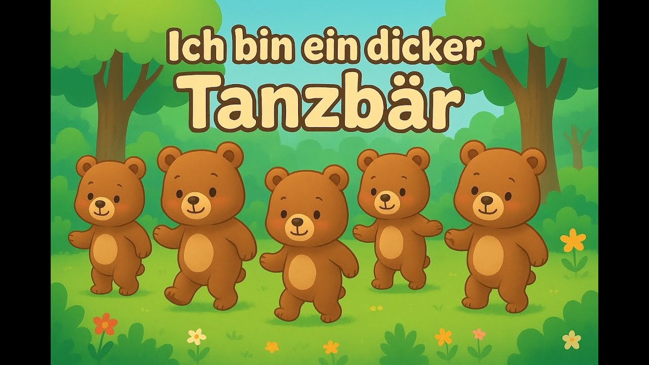 🎶Kinderlieder Hop Hop🎶 - 🐻Ich bin ein dicker Tanzbär🐻 - deutsch