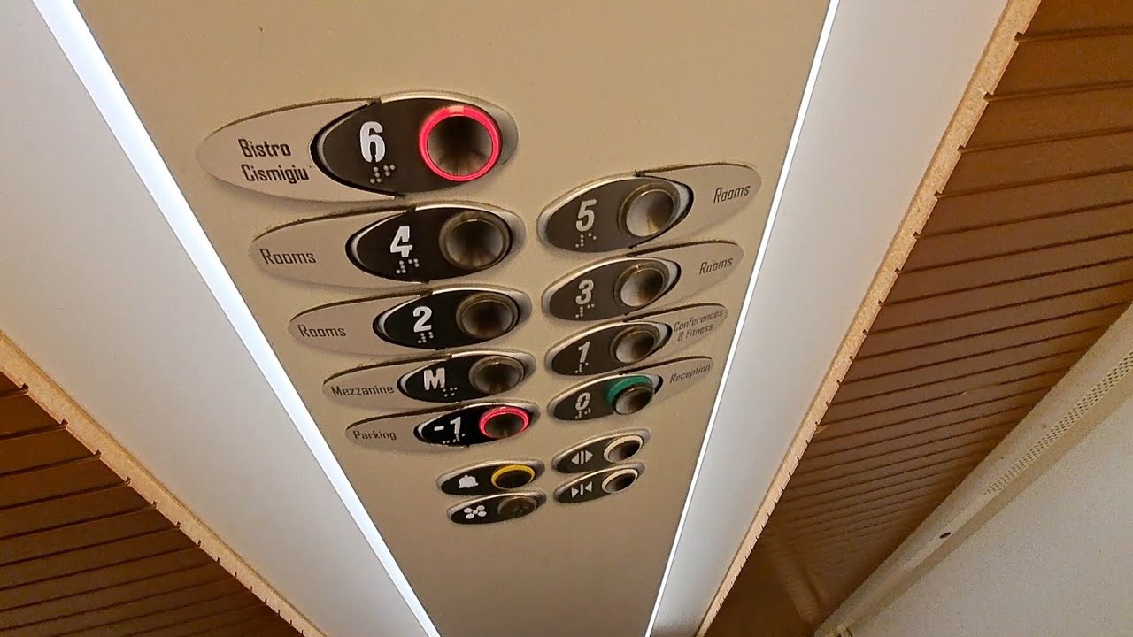 Nice 2012 Otis Gen2 MRL traction elevators at Hotel Cișmigiu ****, Bucharest, Romania