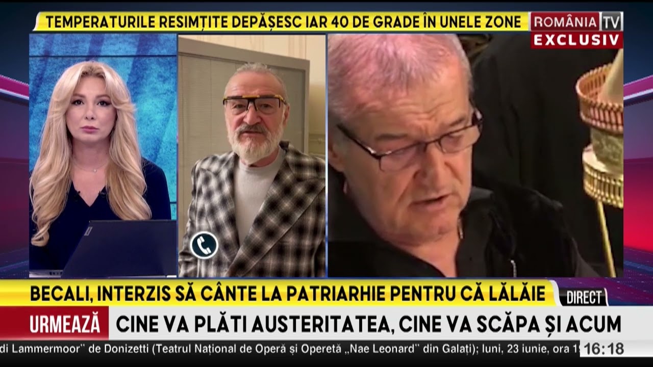 Becali, interzis să mai cânte în Catedrala Patriarhală
