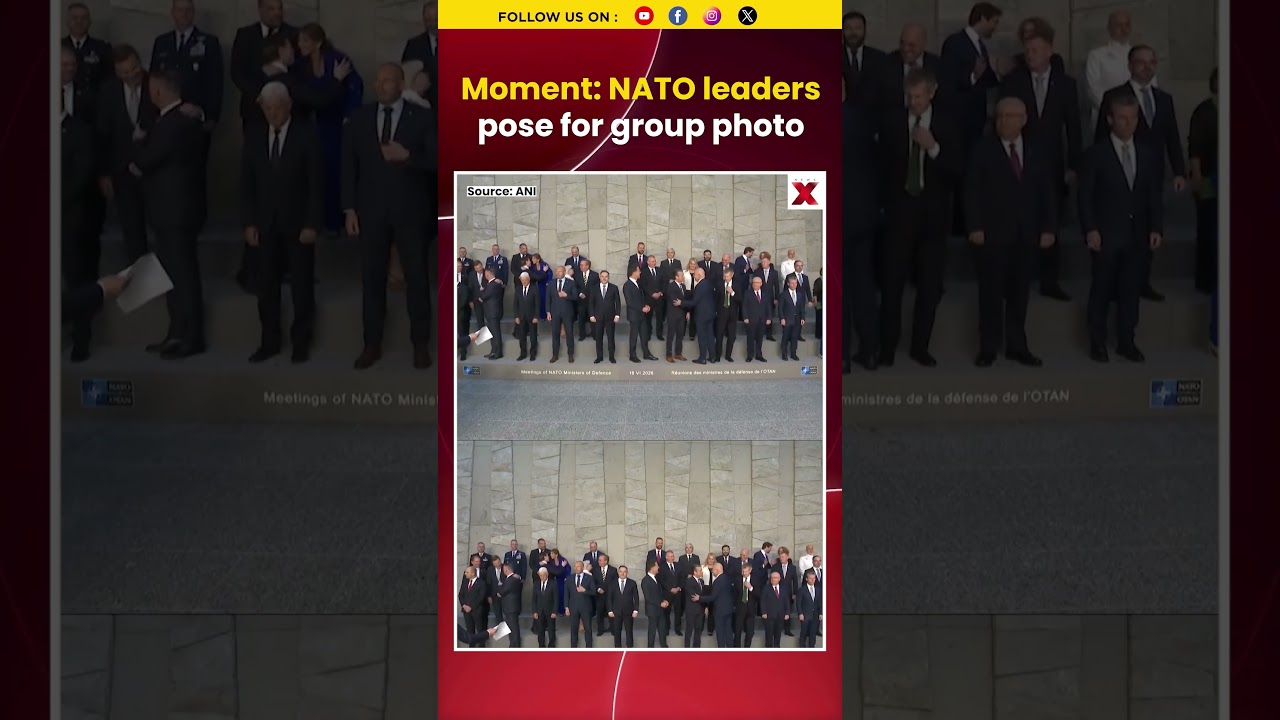 #moment | Defence Ministers with Pete Hegseth pose for family photo in Brussels summit #shorts