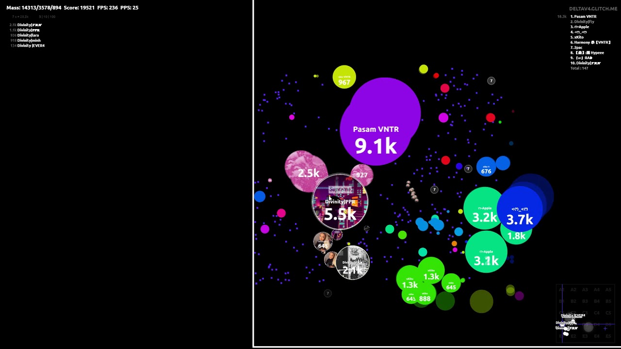 Agar.io - Tournament Teamplay (Divinity vs VANATOR)